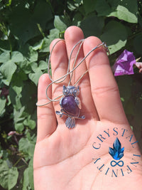 Amethyst Owl Necklace