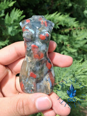 African Bloodstone Female Body Carving
