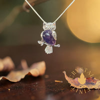 Amethyst Owl Necklace