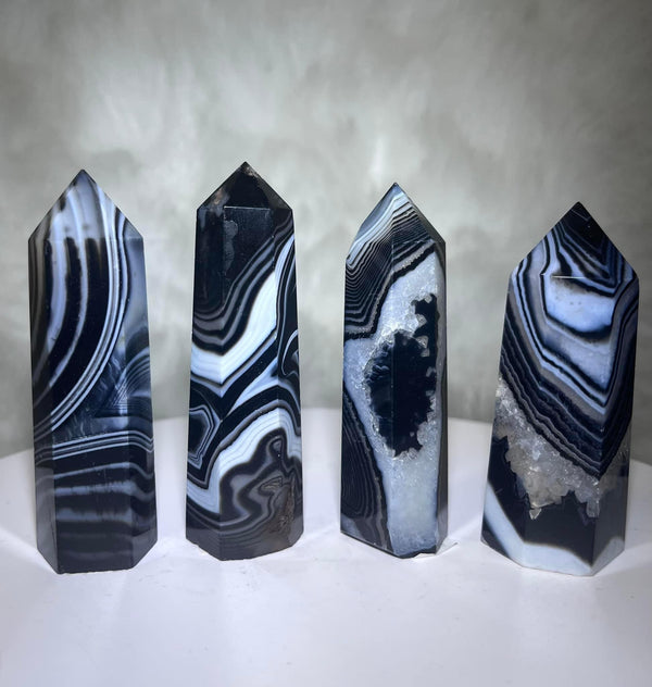 Black Striped (banded) Agate