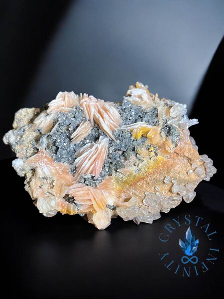 Barite with Galena and Cerussite