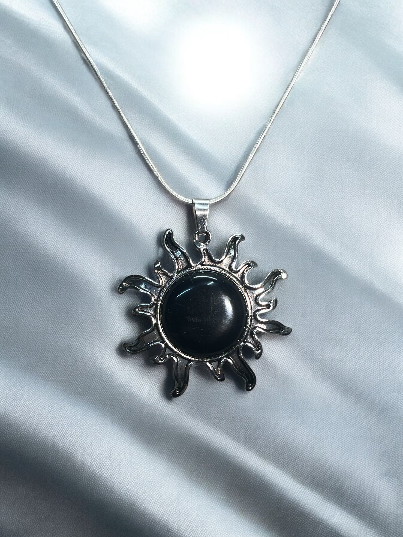 Obsidian Sun Necklace