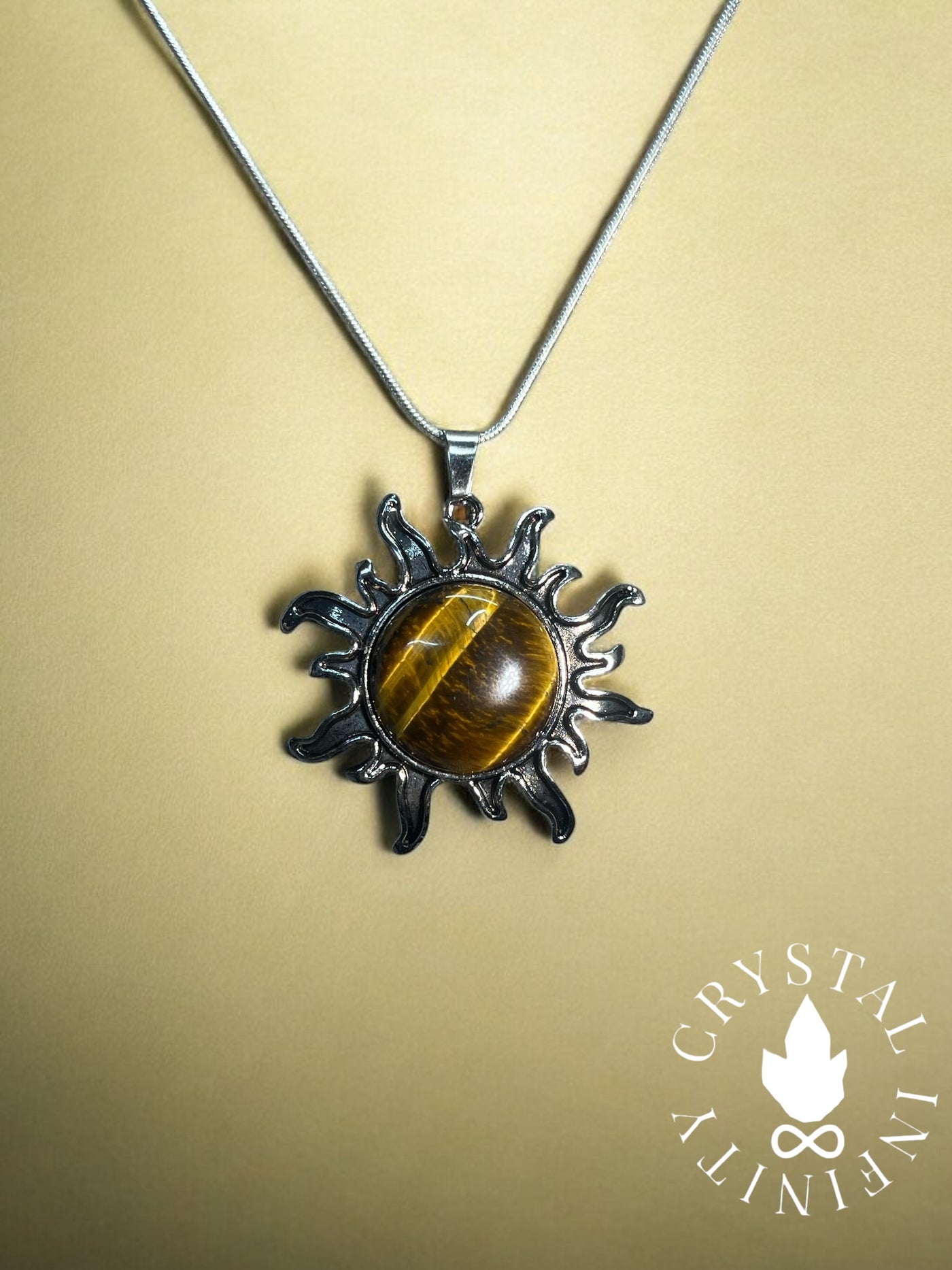 Tiger Eye Sun Necklace