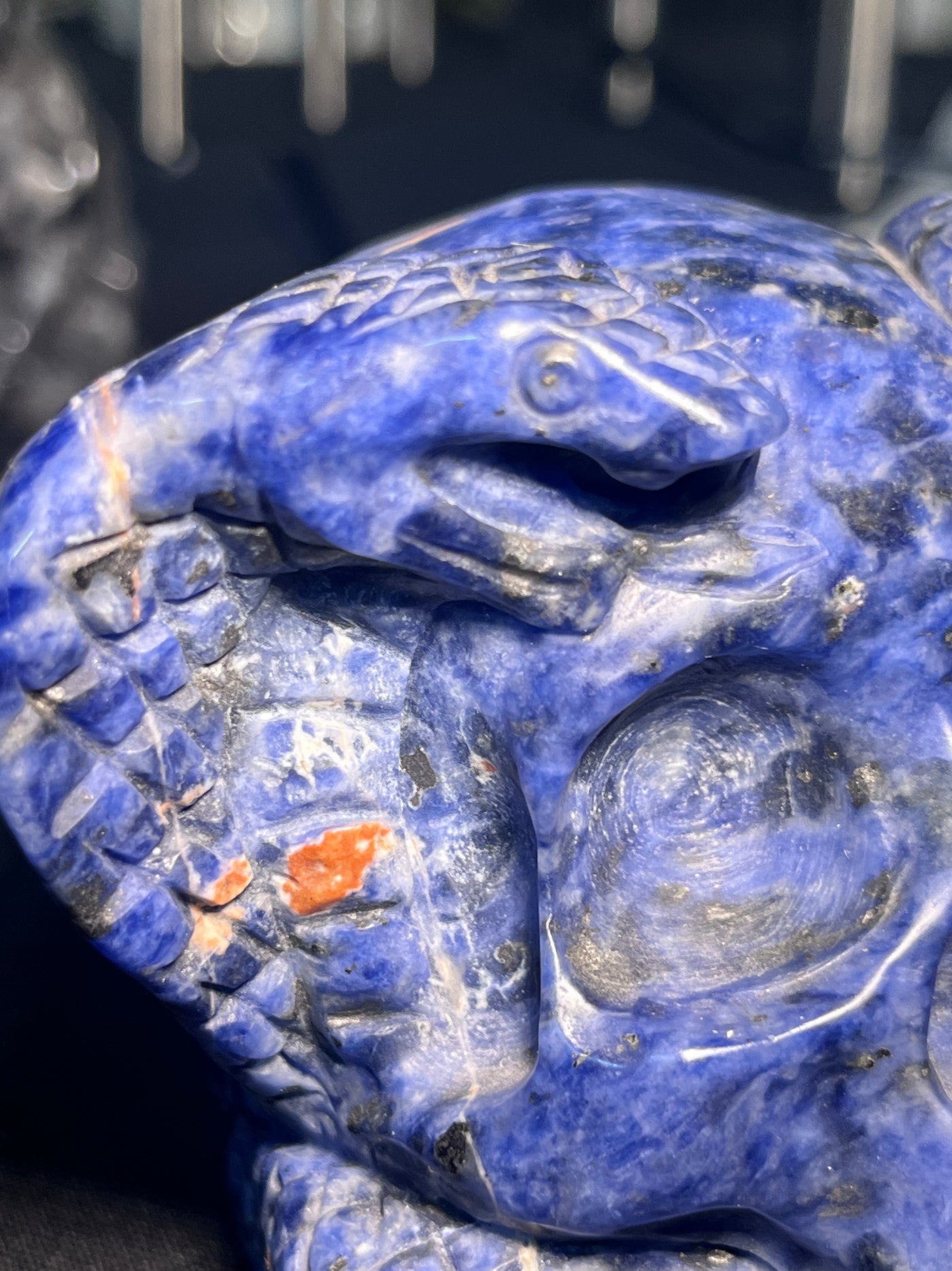 Sodalite Cobra Skull