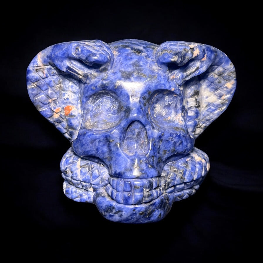 Sodalite Cobra Skull