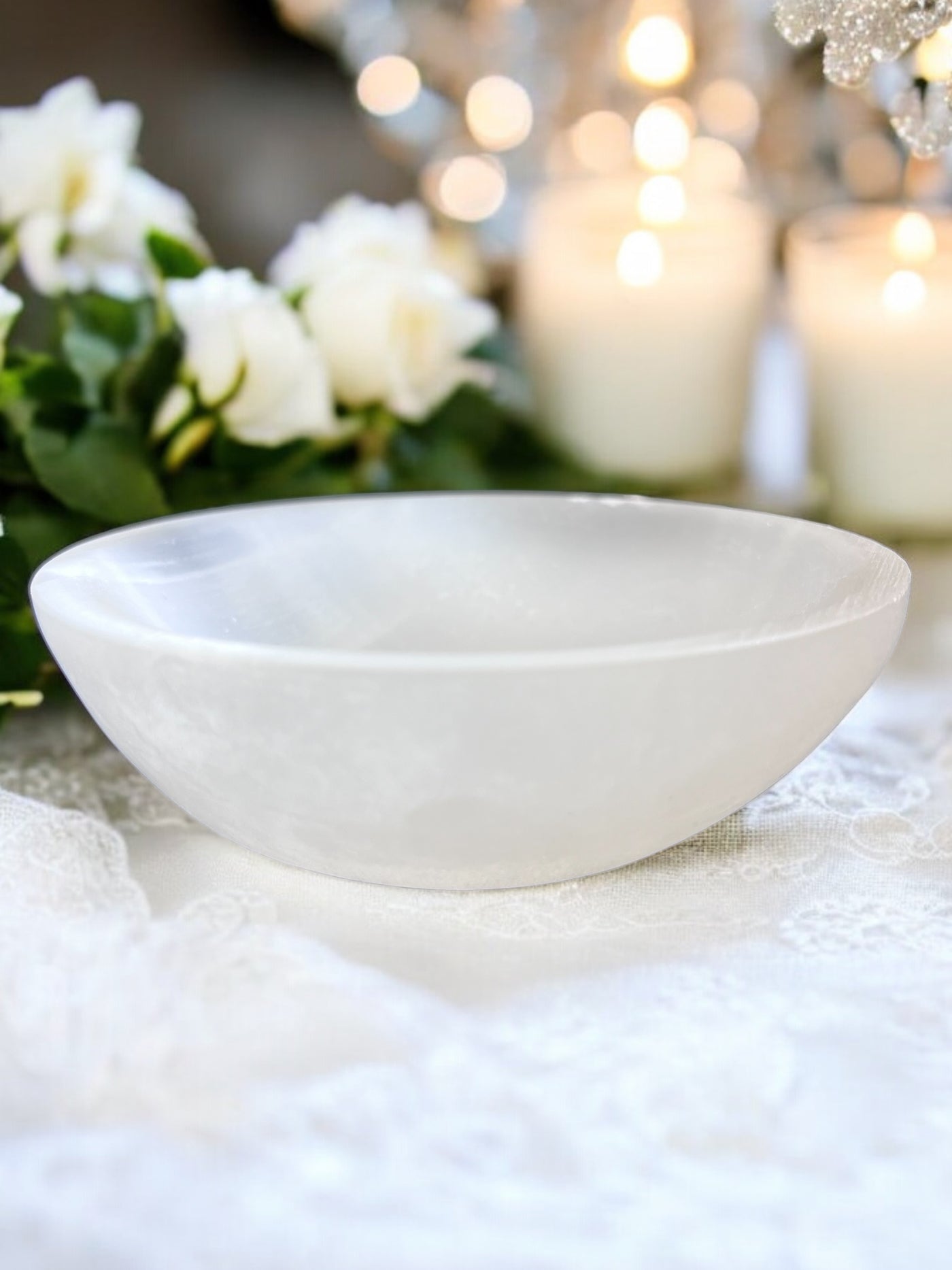 Satin Spar Selenite Bowl