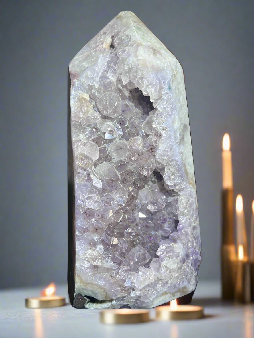 Amethyst Druzy Tower