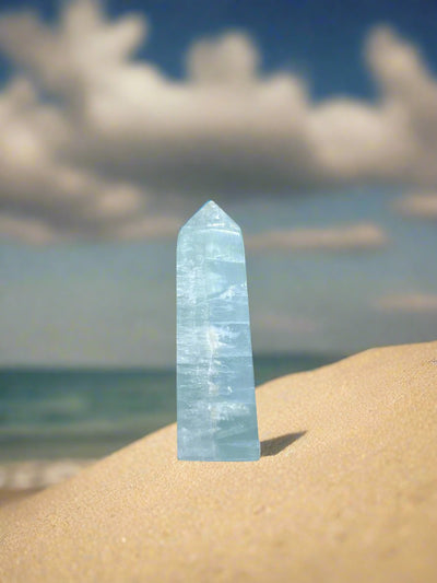 Aqua Blue Calcite Points