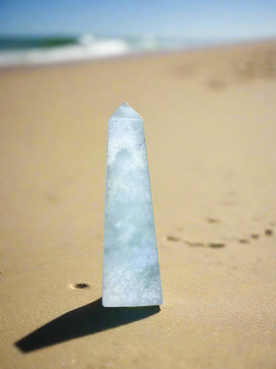 Aqua Blue Calcite Points