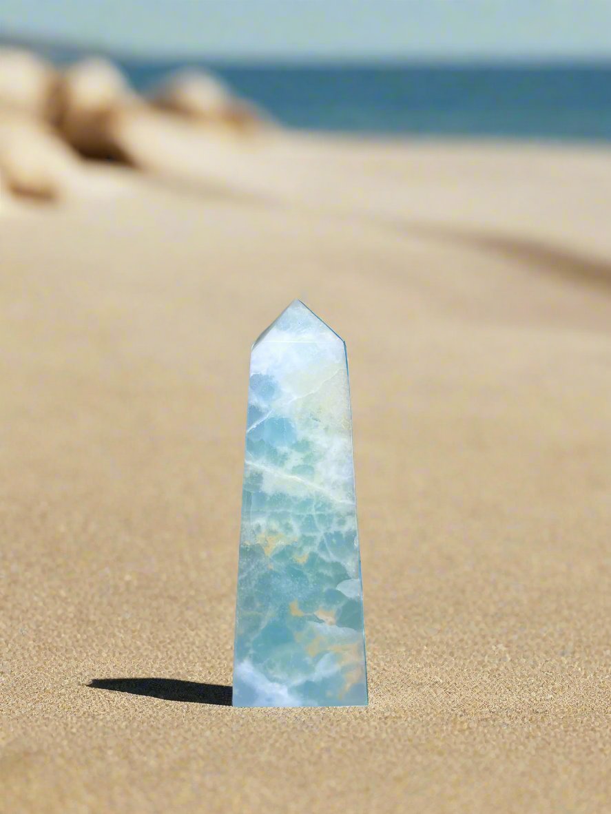 Aqua Blue Calcite Points