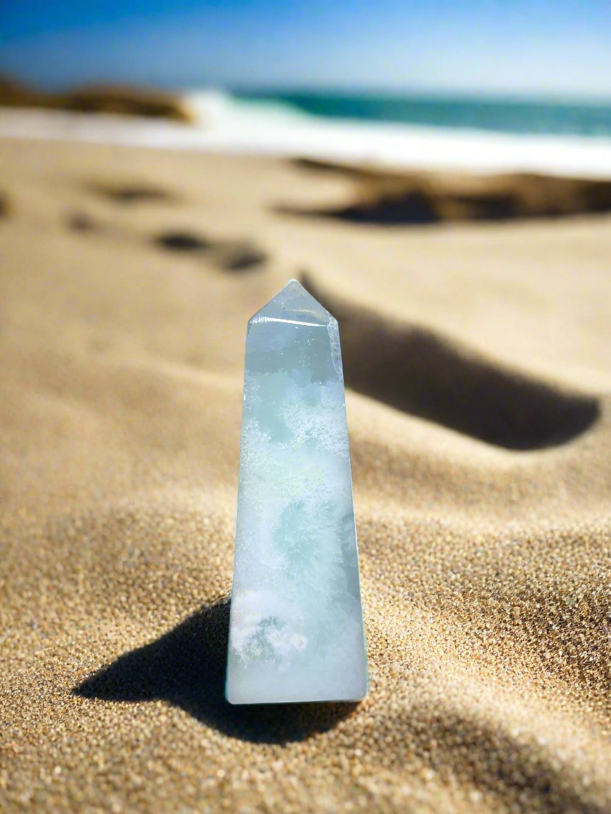 Aqua Blue Calcite Points