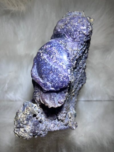 Grape Agate Dual Skull Limited Edition Carving