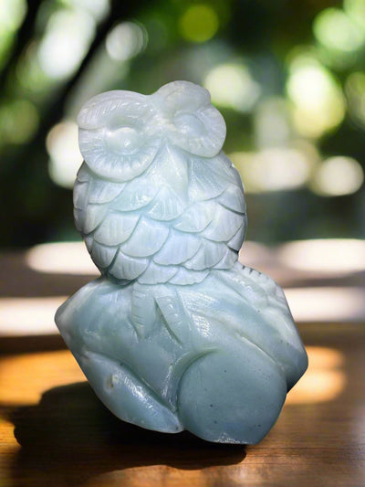 Caribbean Calcite Owl Limited Edition Carving