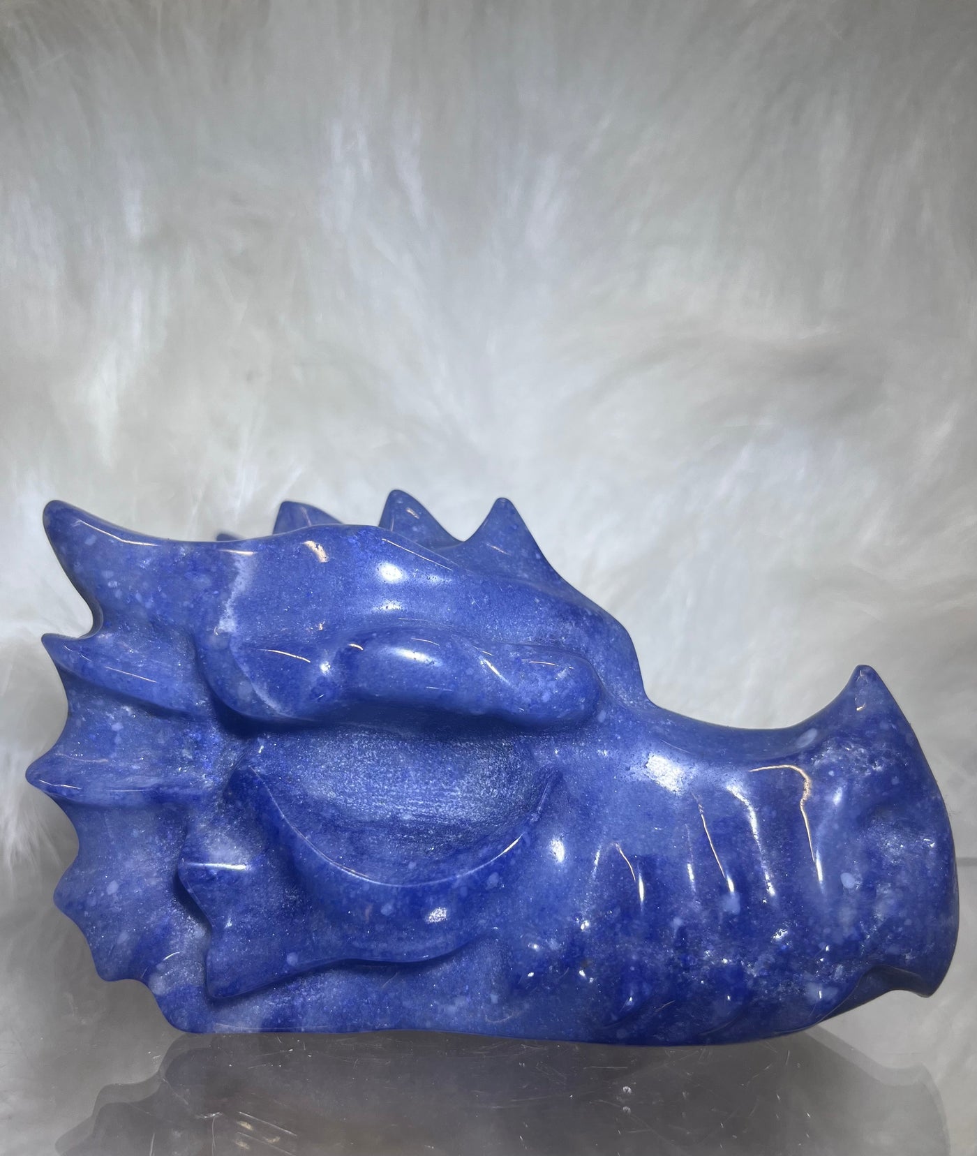 Blue Aventurine Dragon Head Limited Edition Carving