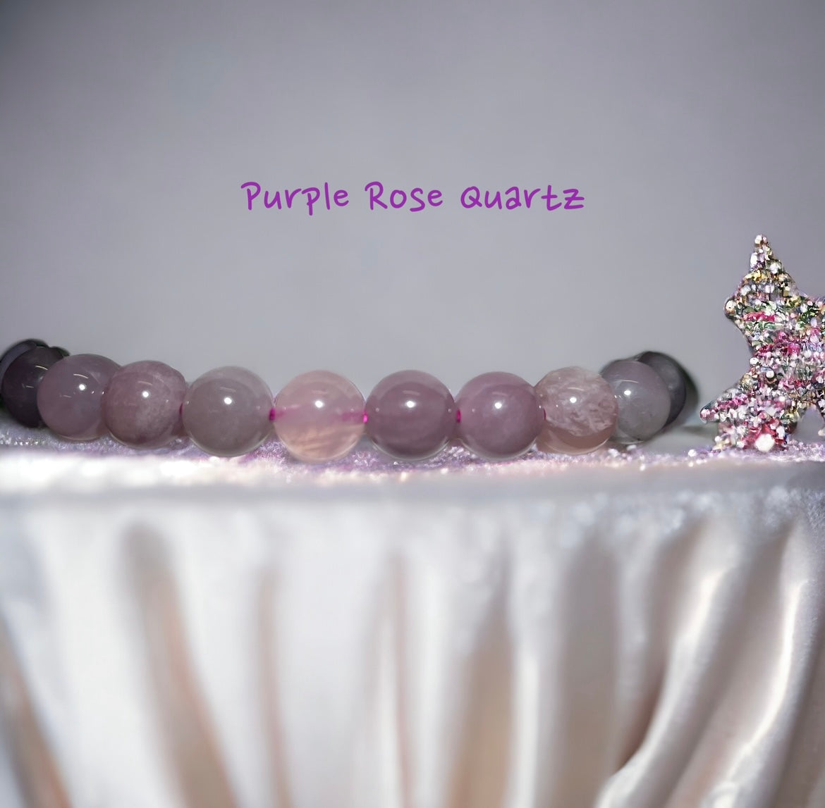 Purple Lavender Rose Quartz Bracelet