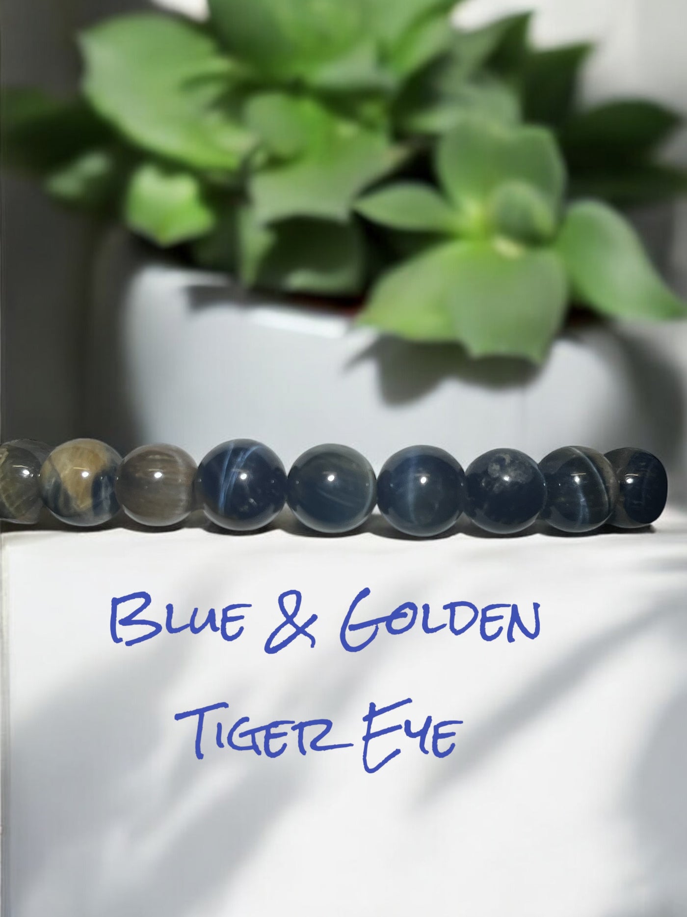 Blue and Golden Tiger Eye Bracelet