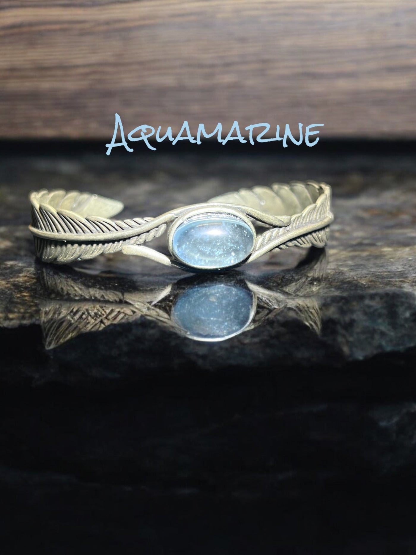 Aquamarine Bangle Bracelet