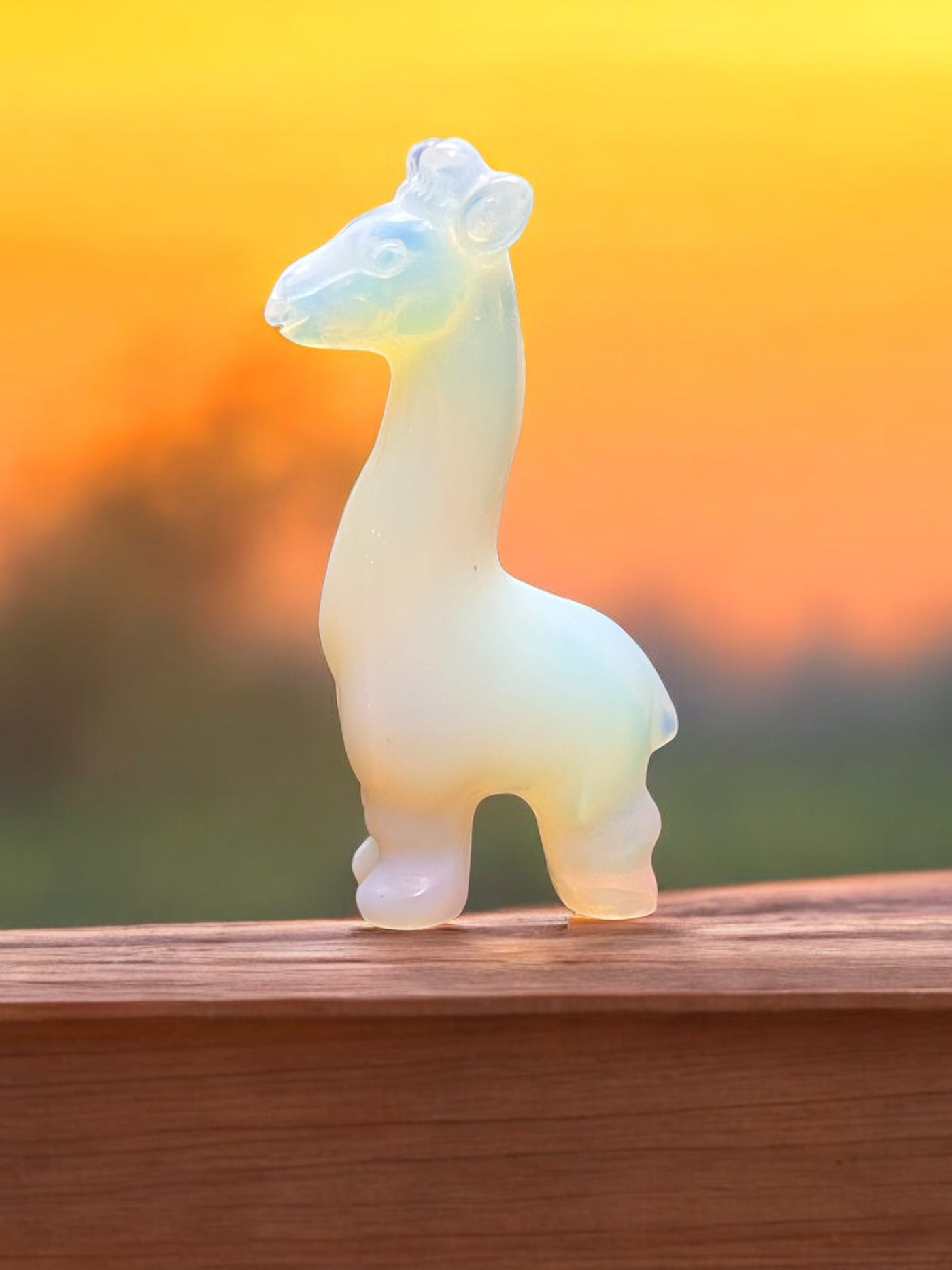 Opalite Giraffe Limited Edition Carving