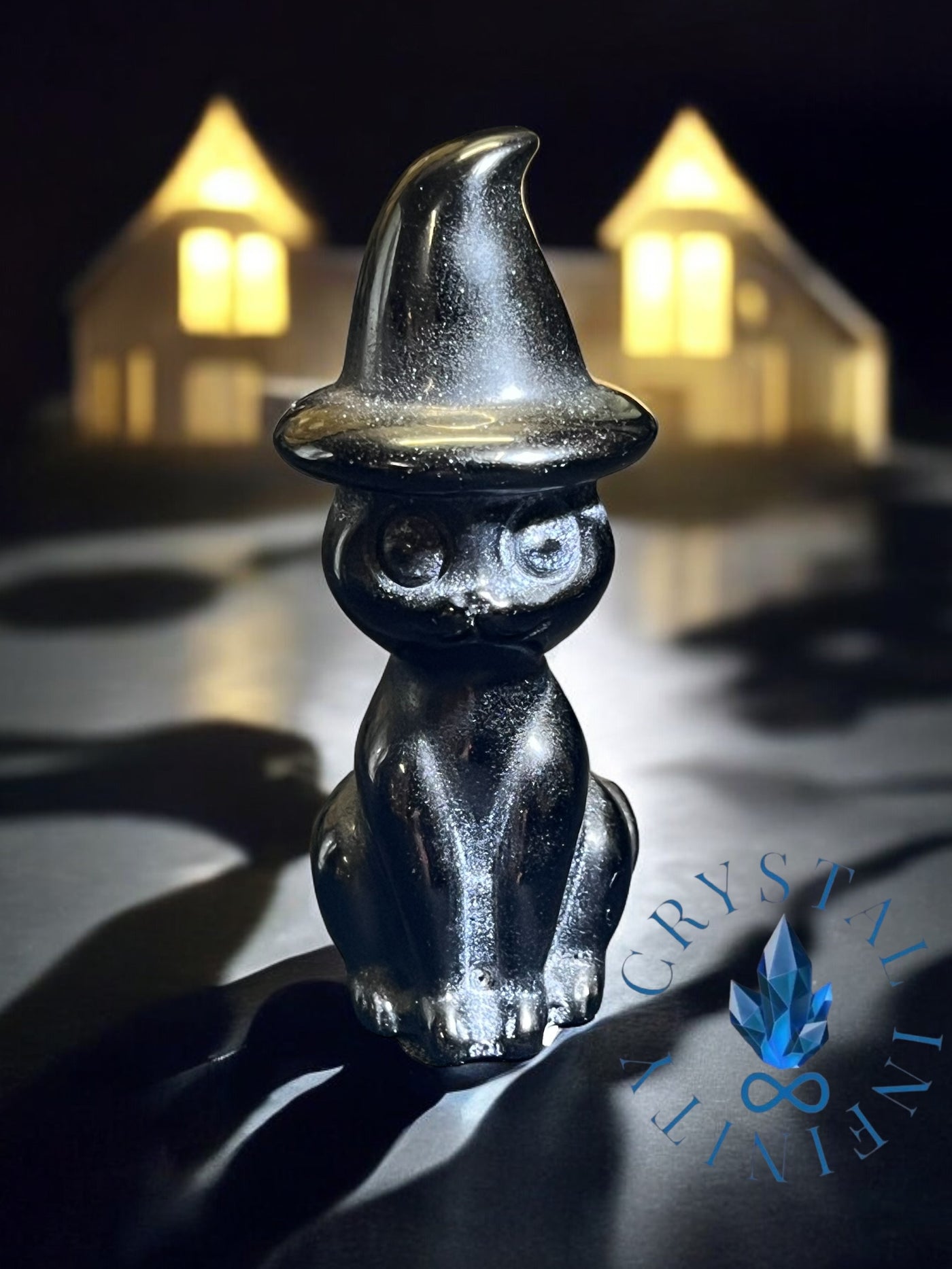 Obsidian Witch Kitty Limited Edition Carving