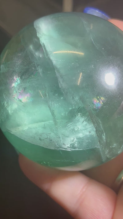 Green Fluorite Sphere