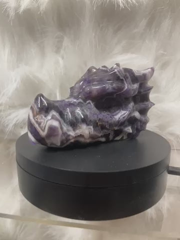 Chevron Amethyst Dragon Head Limited Edition Carving