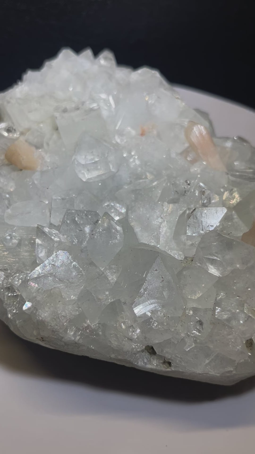 Apophyllite with Stilbite on Heulandite Specimen Rare