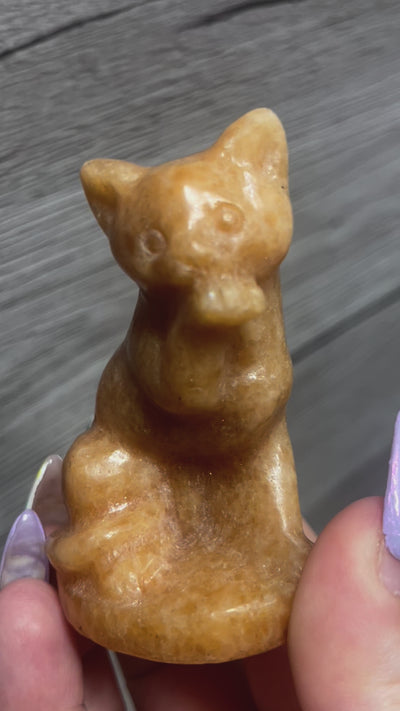 Sunstone Kitty Carving