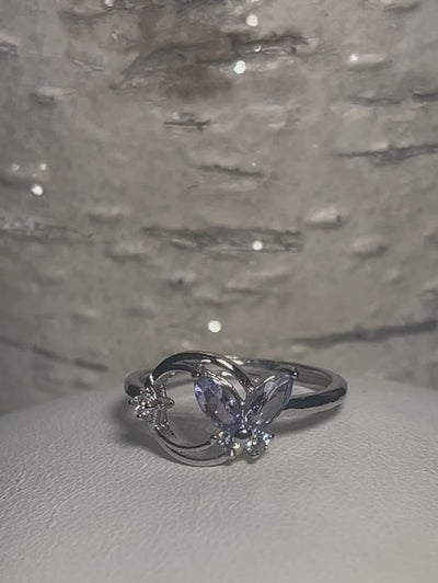 Tanzanite Butterfly Gemstone Ring