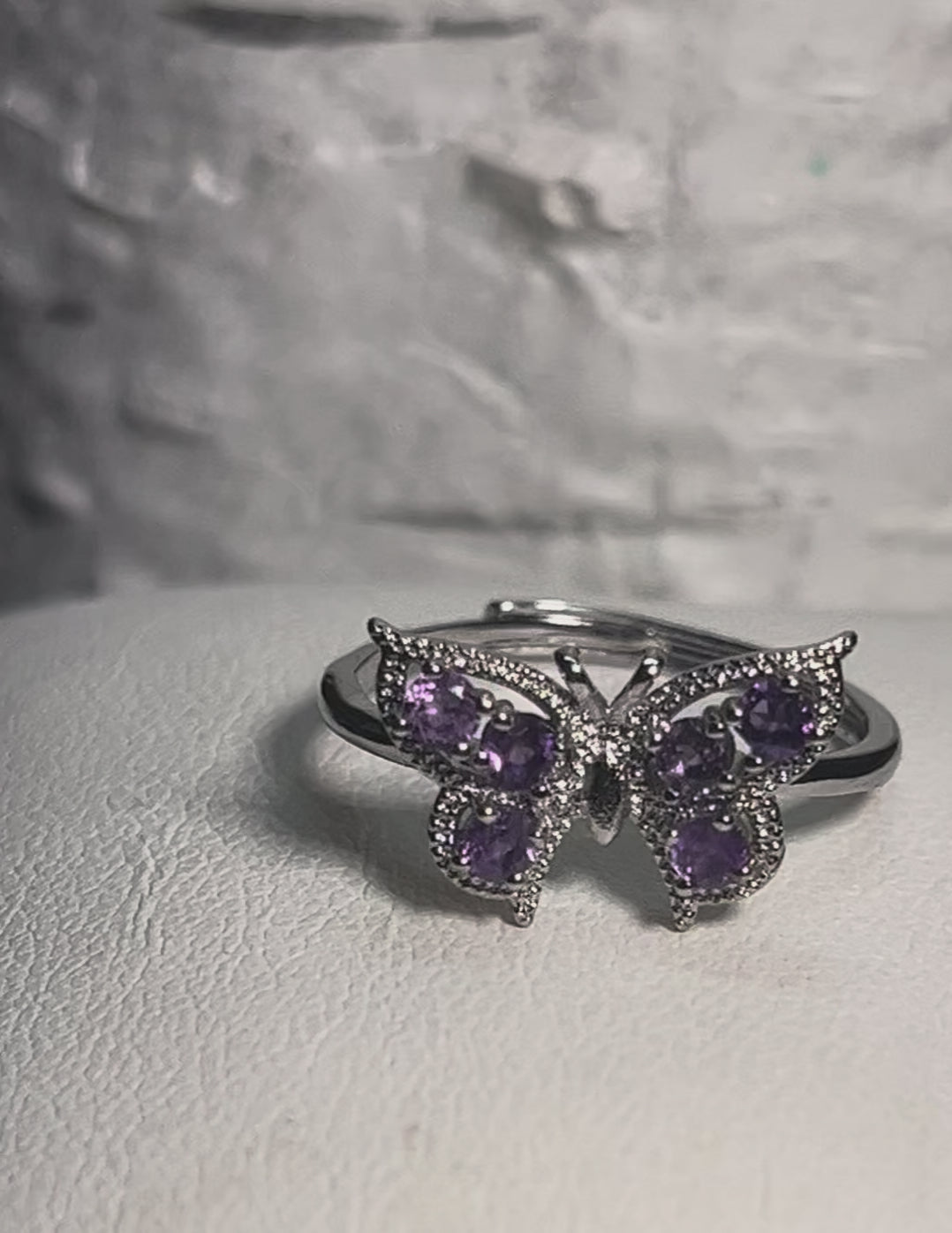 Amethyst Butterfly Ring