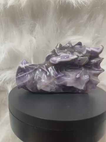 Chevron Amethyst Dragon Head Limited Edition Carving