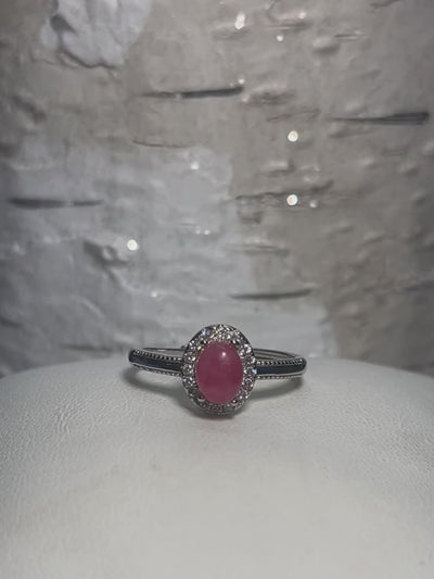 Rhodonite Gemstone Ring