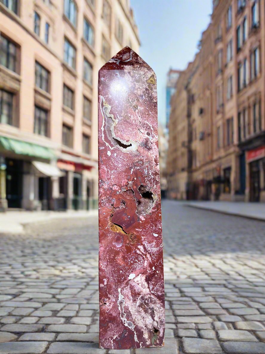 Indonesian Agate Tower with Druzy