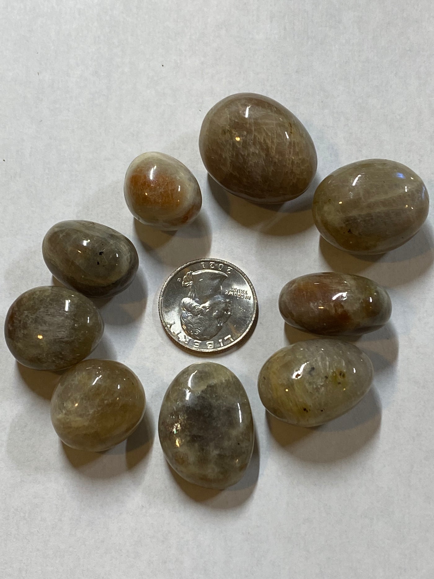 Yellow Moonstone Tumbles