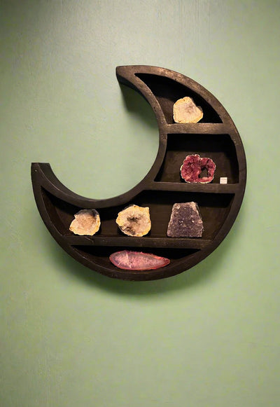 Wooden Moon Shelf Metaphysical Supply