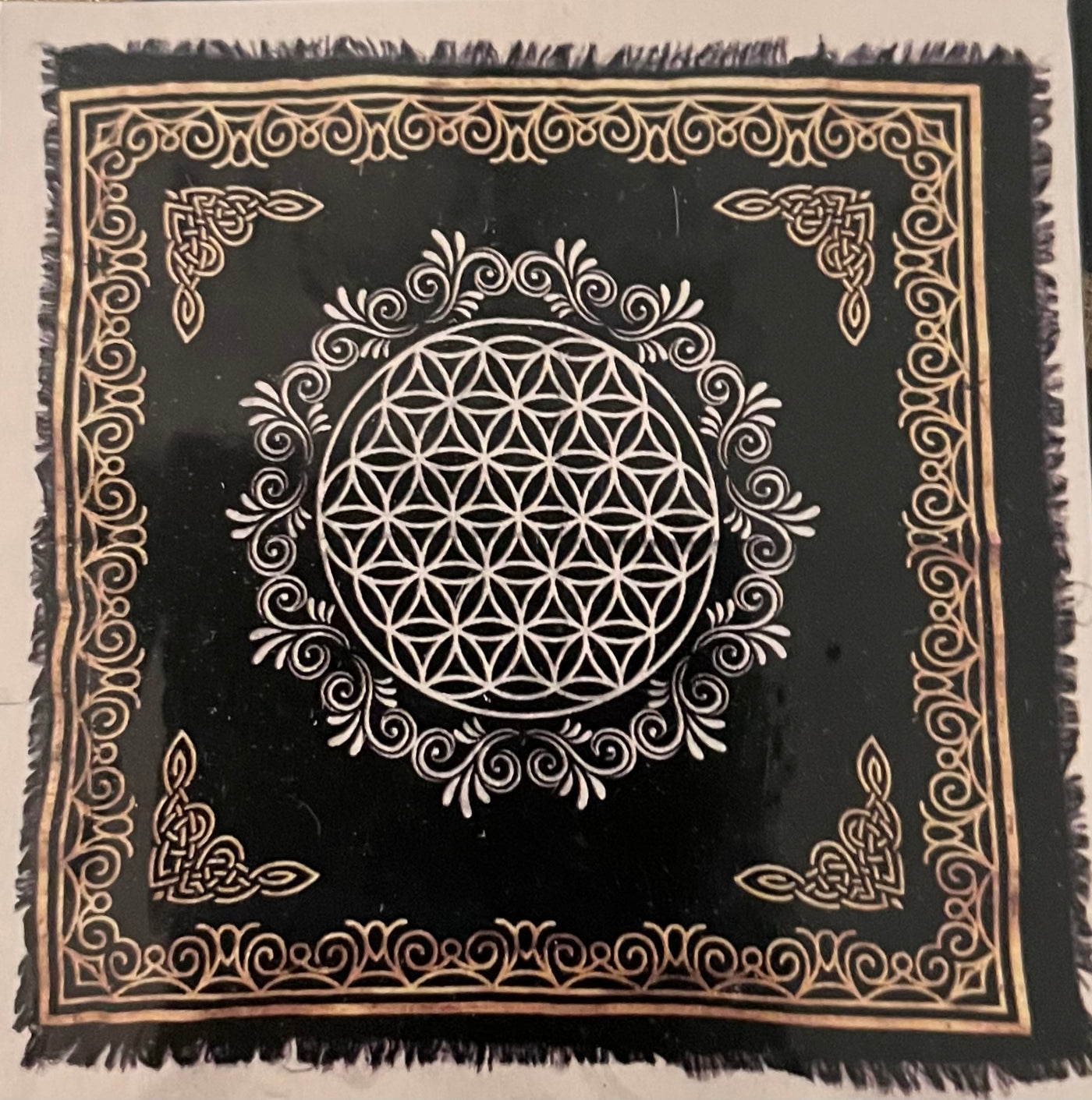 Flower of Life Tapestry/Altar Cloth 24x24 Metaphysical Supply