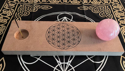 Flower of Life Wooden Grid Board Metaphysical Supply