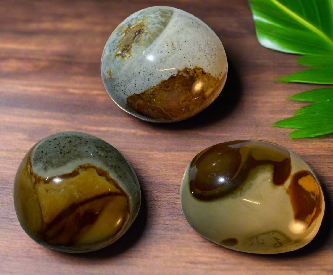 Polychrome Jasper Palm Stones