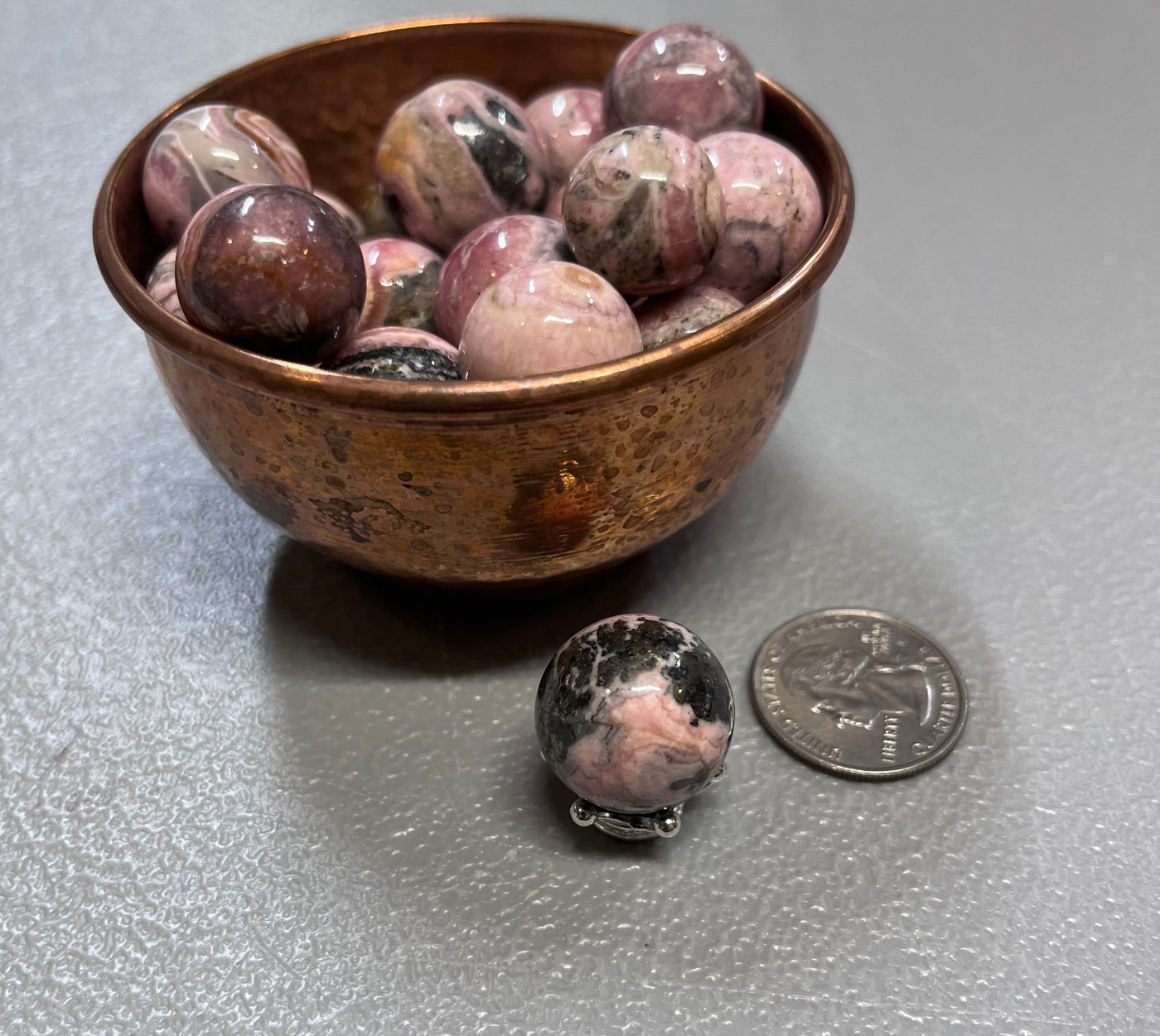 Rhodochrosite Mini Spheres