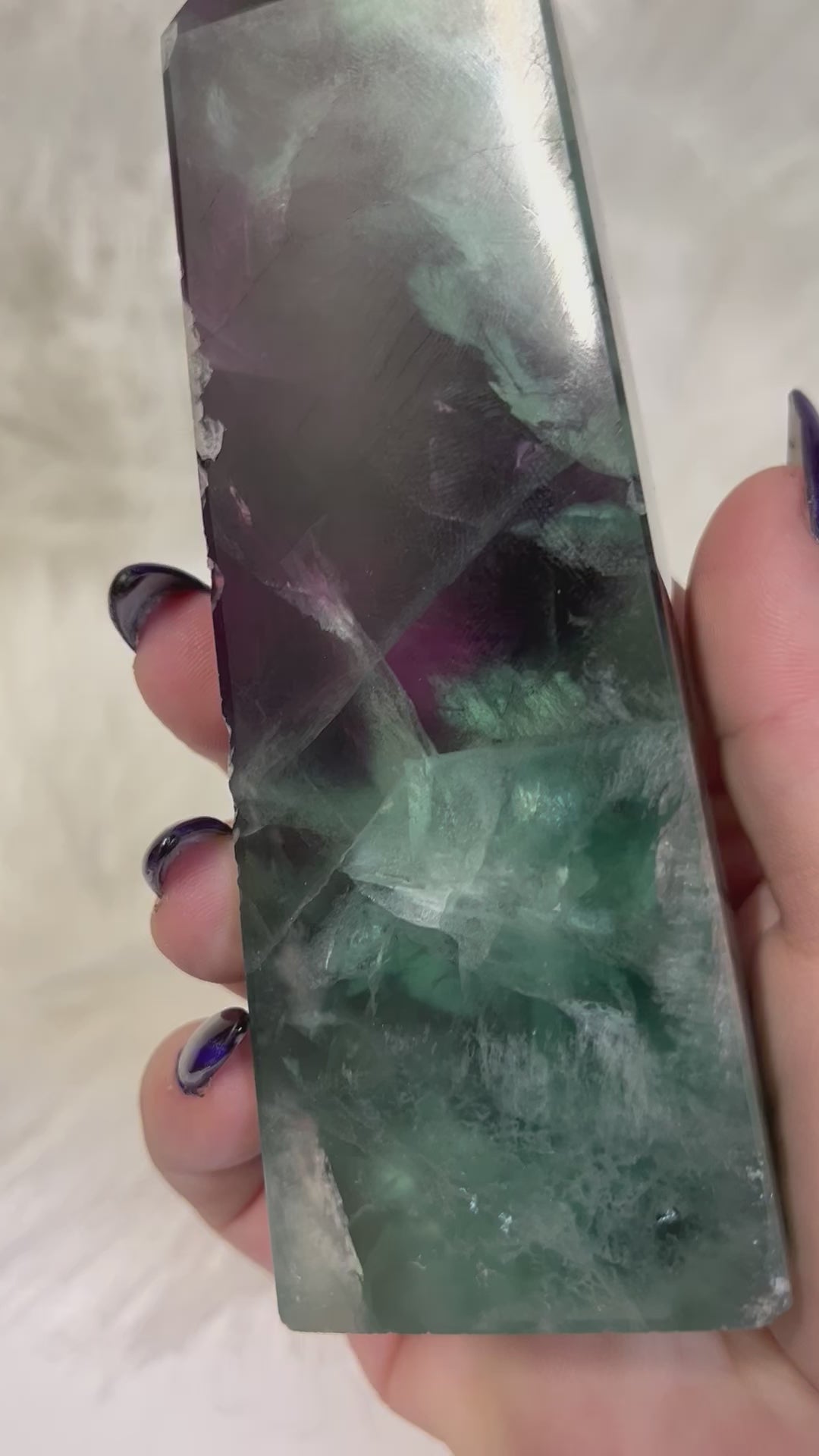 Fluorite Natural Crystal Tower