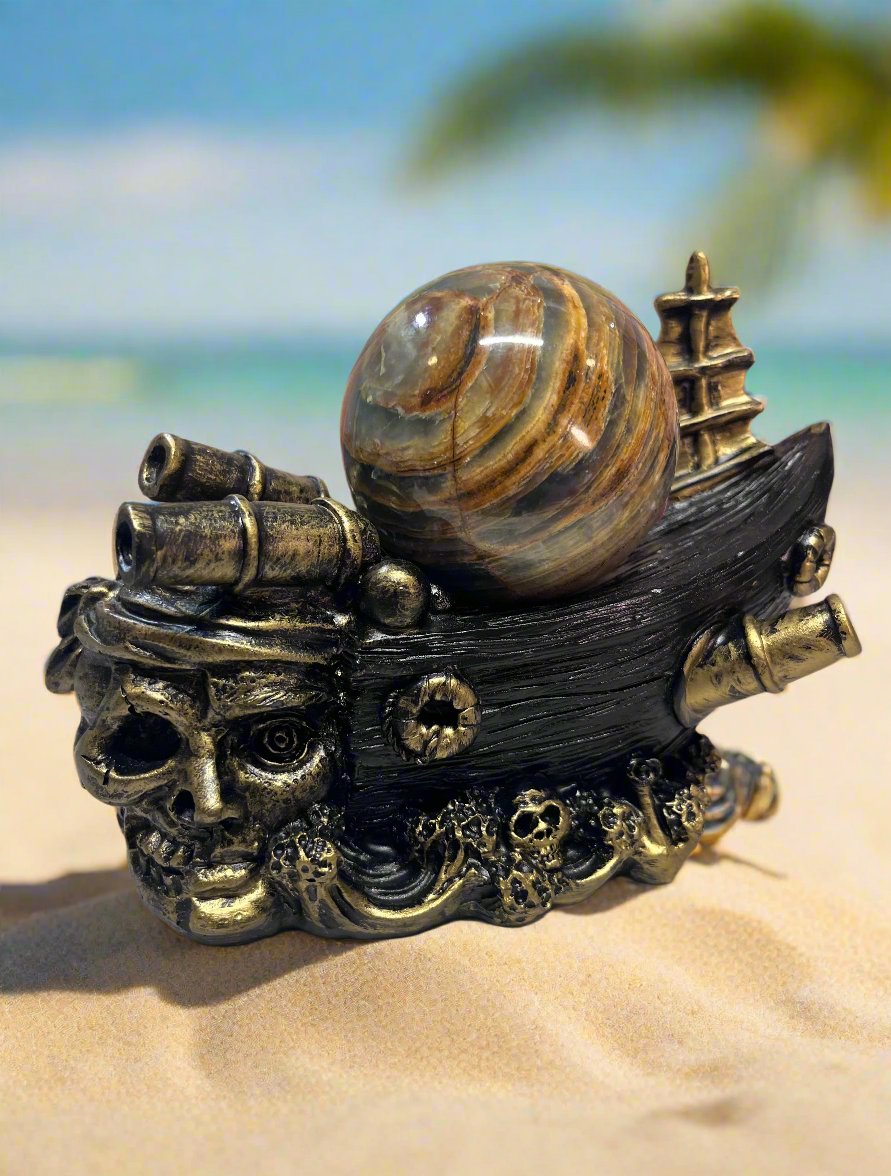 Pirate Boat Sphere Stand