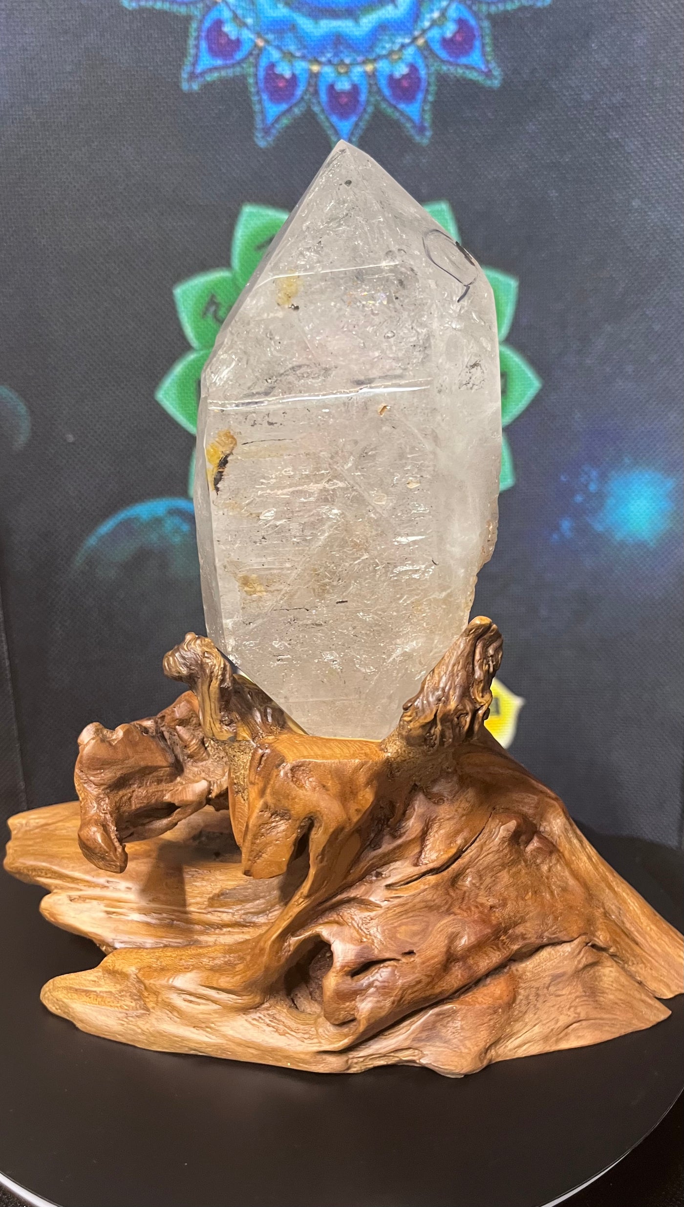 Clear Quartz Enhydro with Custom Branch Stand