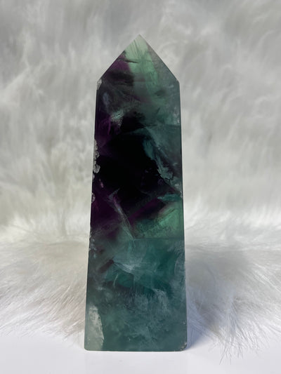 Fluorite Natural Crystal Tower