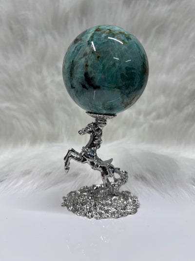 Horse Metal Sphere Stand