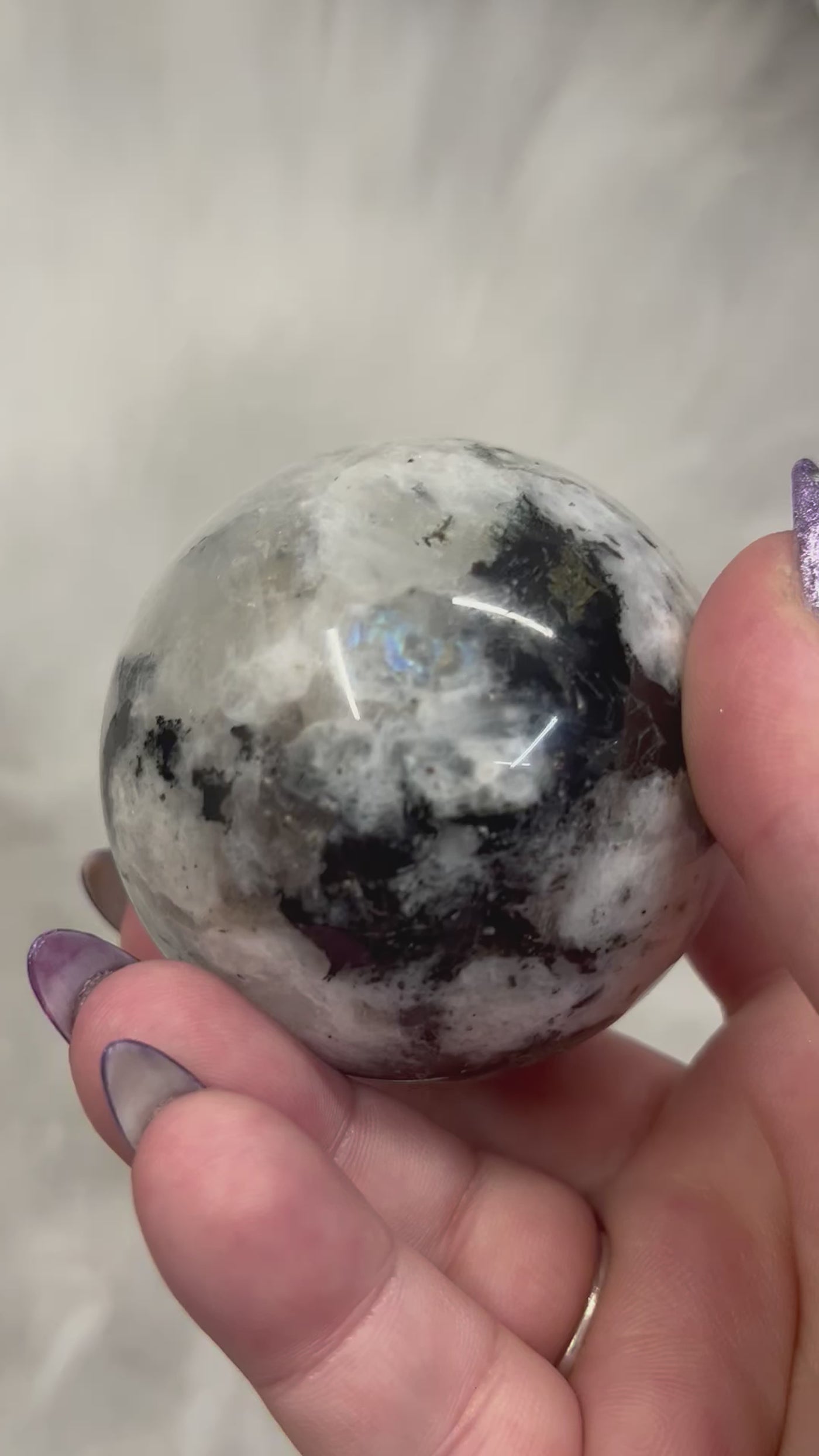 Rainbow Moonstone Sphere