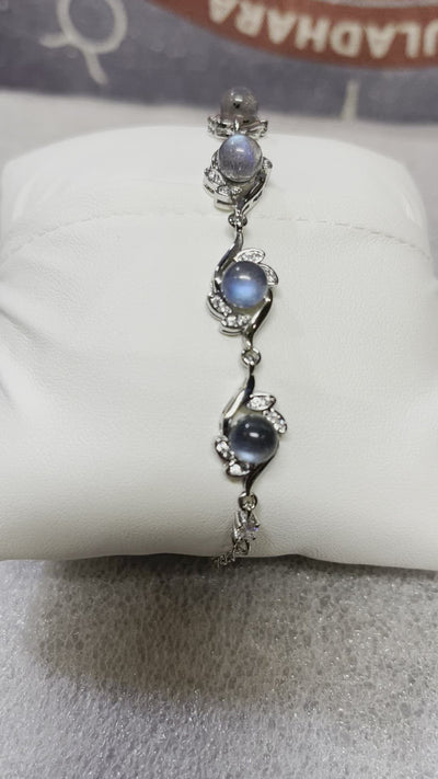 Blue Flash Moonstone Bracelet