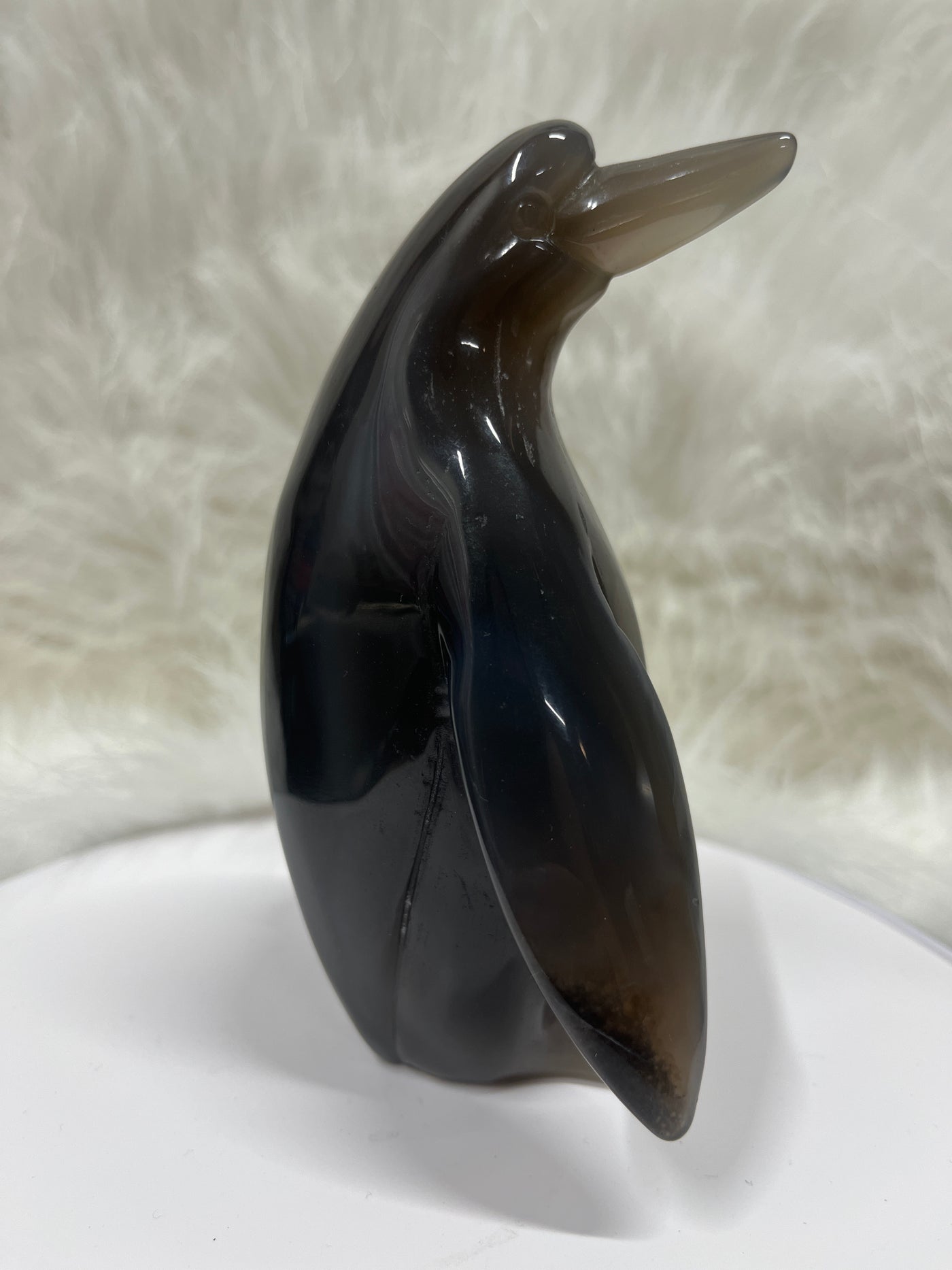 Blue Agate Druzy Penguin Limited Edition Carving