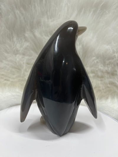 Blue Agate Druzy Penguin Limited Edition Carving